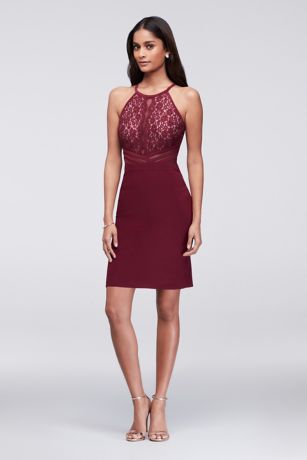 Jersey Halter Cocktail Dress with ...